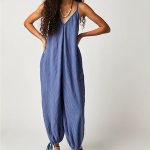 Free People Isla jumpsuit - Blue and Pink - Size XS - NWT!